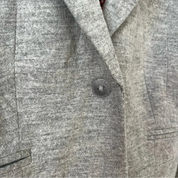 Anthropologie Elevenses Pleated Collar One Button Blazer Corpcore - Picture 7 of 13